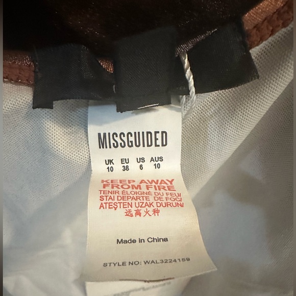 NWT Misguided Bronze Swimsuit/Bodysuit Size 6 - Picture 5 of 5